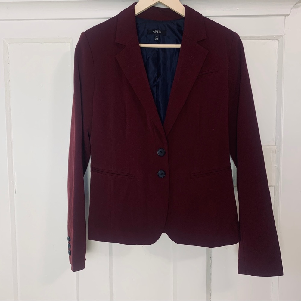 Deep Red Apt. 9 Work / Casual Blazer Jacket